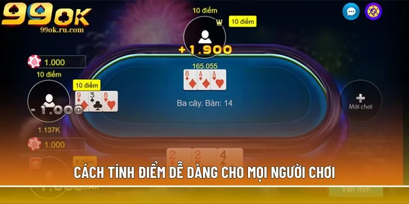 Cách tính điểm dễ dàng cho mọi người chơi